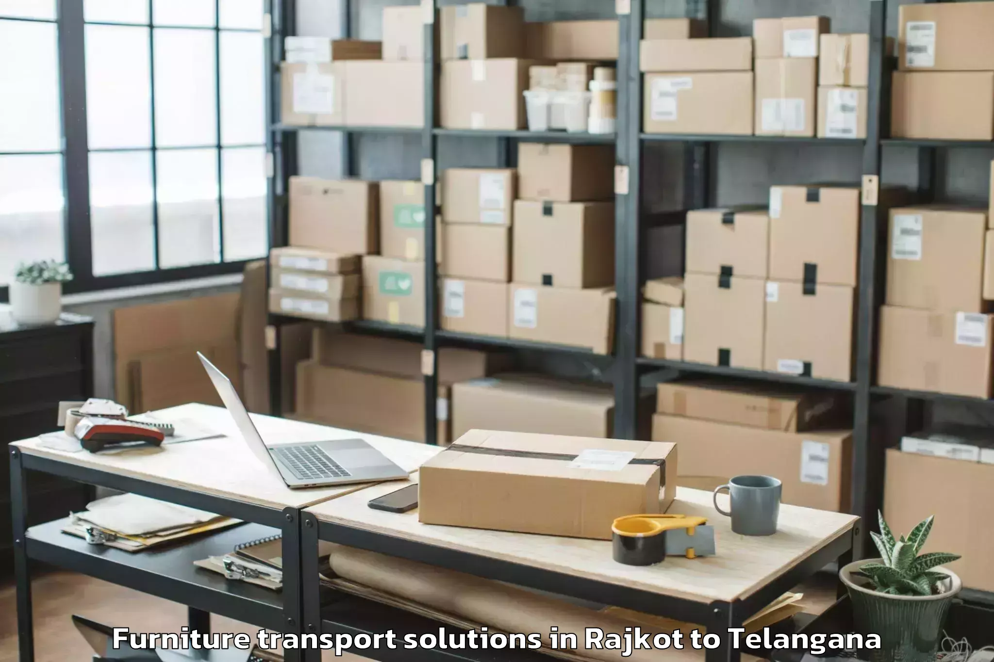 Trusted Rajkot to Mahabubnagar Furniture Transport Solutions